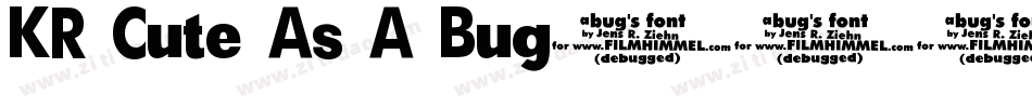KR Cute As A Bug字体转换